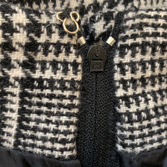 Savanna Wool Blend Pencil Skirt Sz 12 Career Windowpane Houndstooth Plaid Lined - Picture 8 of 10